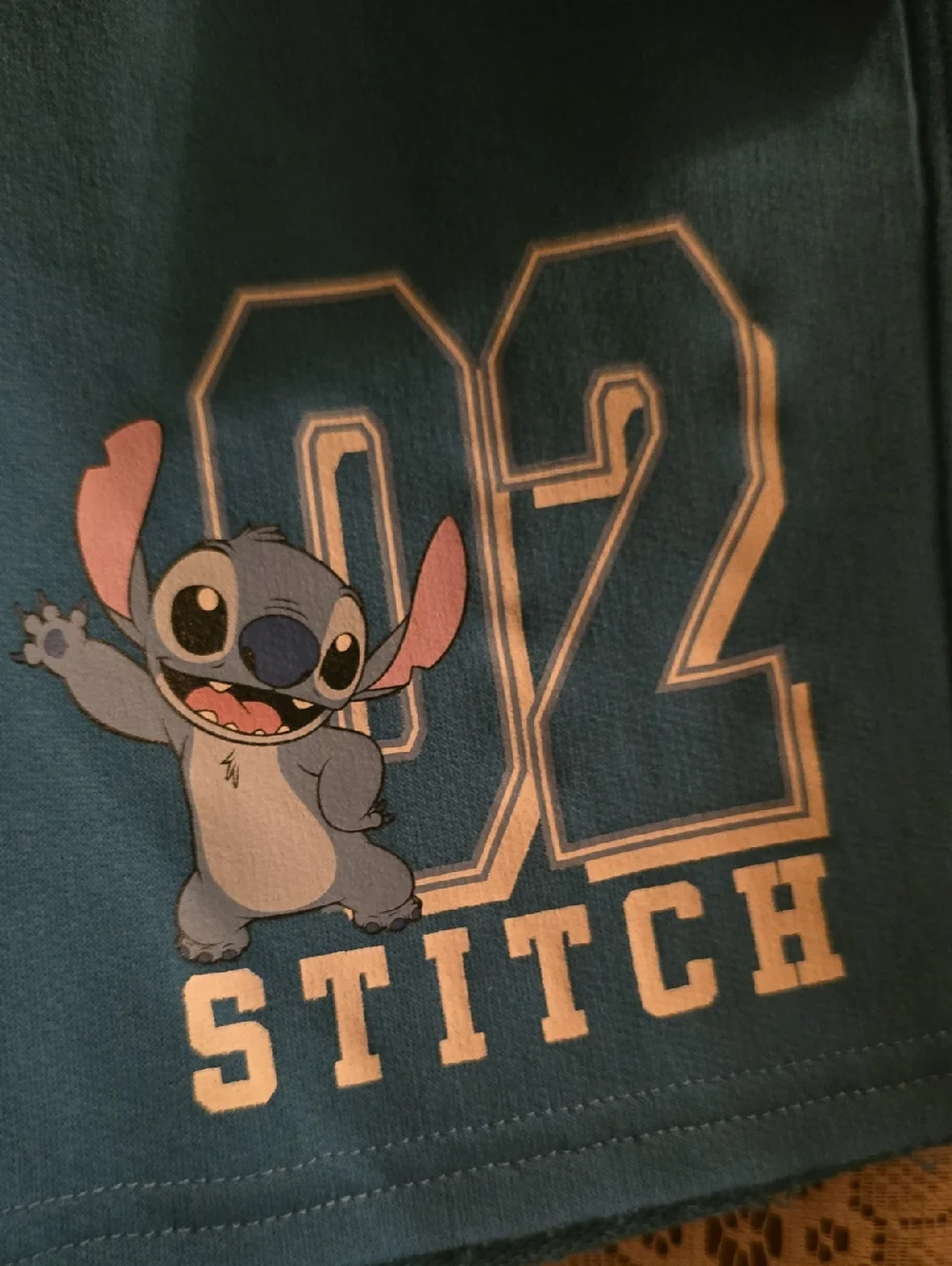 New Disney Stitch Boys Size 4 Terrycloth Elastic Waist Blue Shorts
